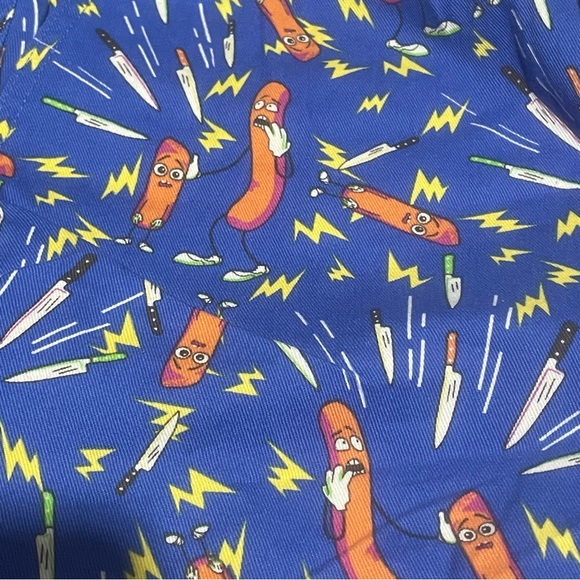 TIPSY ELVES Shorts Mens XL SAUSAGE PARTY COLLECTION Blue Limited Edition Print - Picture 6 of 8